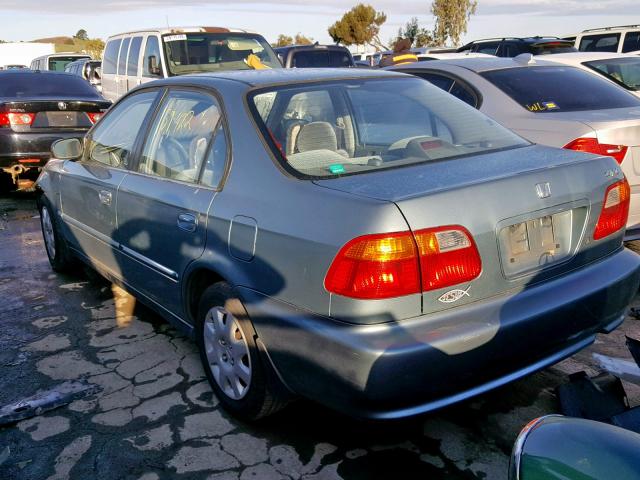 2HGEJ6615YH558795 - 2000 HONDA CIVIC BASE TEAL photo 3