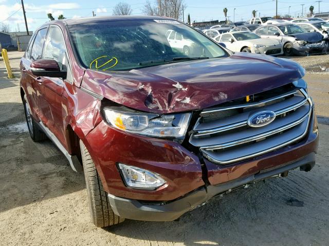 2FMPK3J99JBB73602 - 2018 FORD EDGE SEL MAROON photo 1