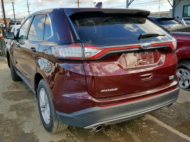 2FMPK3J99JBB73602 - 2018 FORD EDGE SEL MAROON photo 3