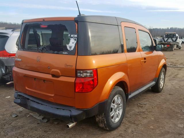 5J6YH28786L026856 - 2006 HONDA ELEMENT EX ORANGE photo 4