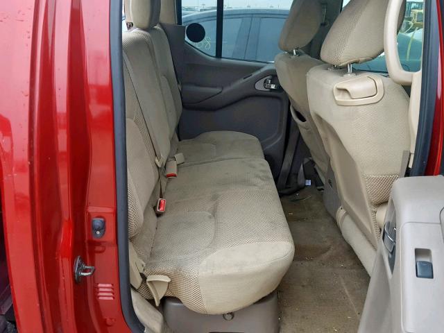 1N6AD0ER0AC446307 - 2010 NISSAN FRONTIER C RED photo 6