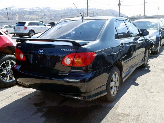 1NXBR32E54Z262051 - 2004 TOYOTA COROLLA S BLACK photo 4