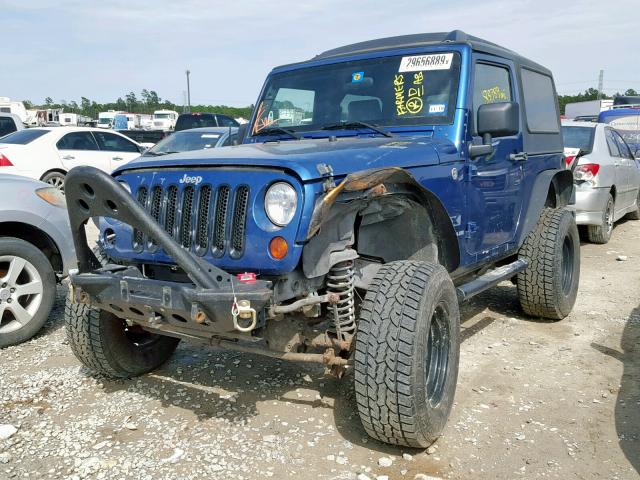 1J4FA24189L789039 - 2009 JEEP WRANGLER X BLUE photo 2