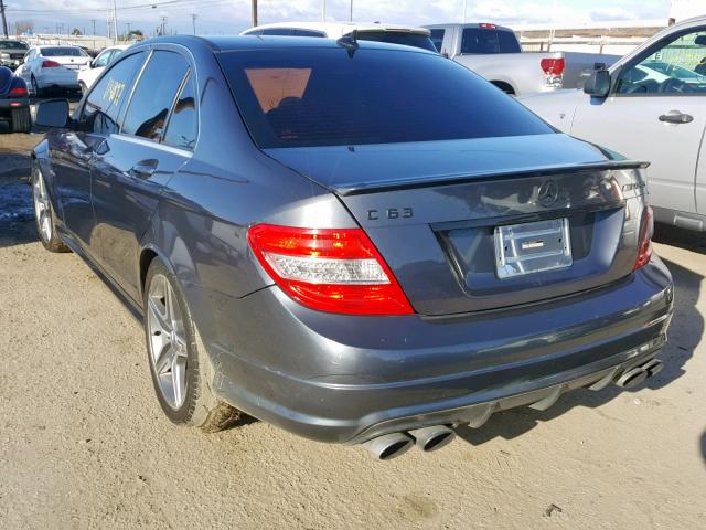 WDDGF77X99F322970 - 2009 MERCEDES-BENZ C 63 AMG GRAY photo 3