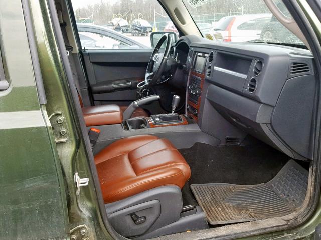1J8HG58P39C507833 - 2009 JEEP COMMANDER GREEN photo 5