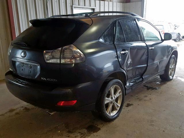 JTJGW31U682851751 - 2008 LEXUS RX 400H CHARCOAL photo 4