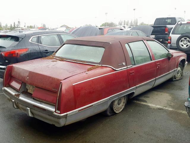 1G6DW52P1RR719681 - 1994 CADILLAC FLEETWOOD BURGUNDY photo 4