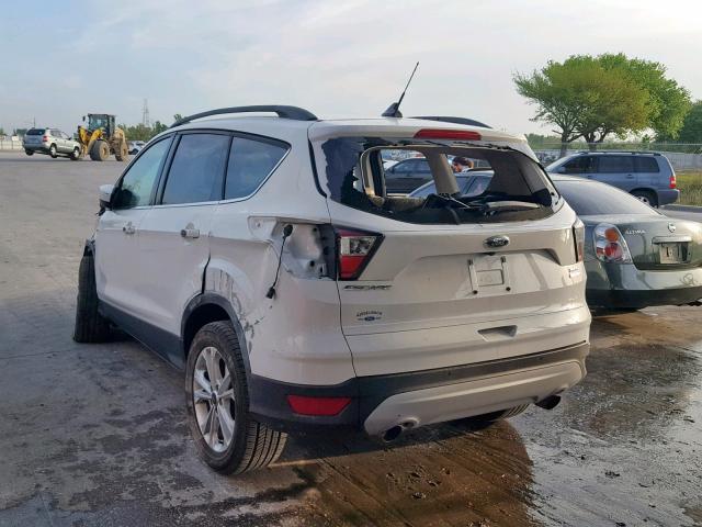 1FMCU0HD6JUB47776 - 2018 FORD ESCAPE SEL WHITE photo 3