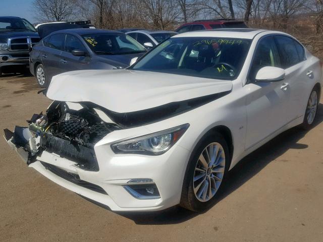 JN1EV7AR7JM440663 - 2018 INFINITI Q50 LUXE WHITE photo 2