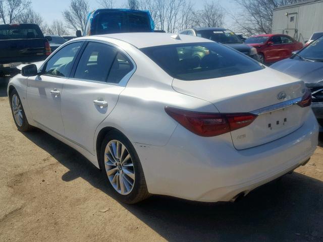 JN1EV7AR7JM440663 - 2018 INFINITI Q50 LUXE WHITE photo 3