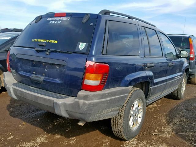 1J4GW48S24C160518 - 2004 JEEP GRAND CHER BLUE photo 4