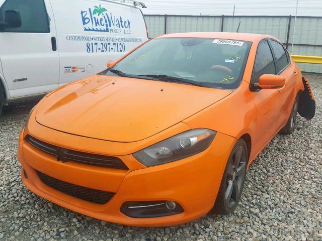 1C3CDFCB3DD325598 - 2013 DODGE DART LIMIT ORANGE photo 2