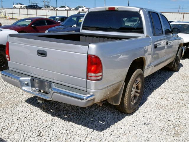 1B7HL2AN01S226660 - 2001 DODGE DAKOTA QUA SILVER photo 4