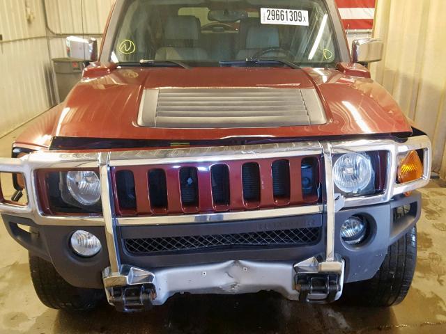 5GTEN53E288202419 - 2008 HUMMER H3 X RED photo 9