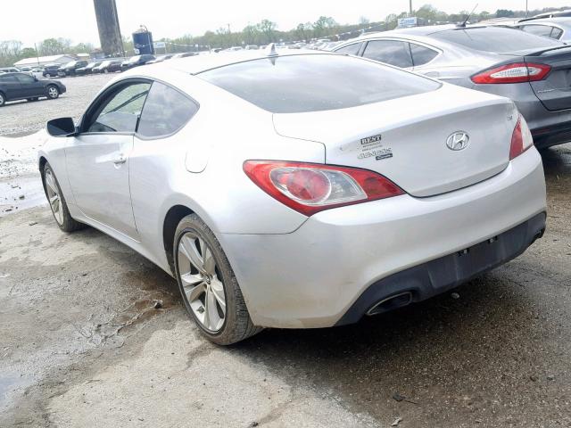 KMHHT6KD1BU062737 - 2011 HYUNDAI GENESIS CO SILVER photo 3