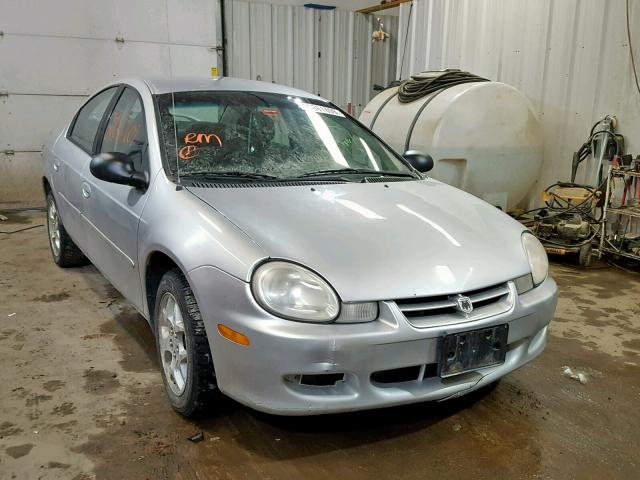 1B3ES56C02D631195 - 2002 DODGE NEON ES GRAY photo 1