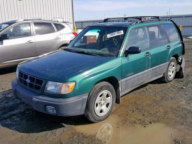 JF1SF6356XG738748 - 1999 SUBARU FORESTER L GREEN photo 2