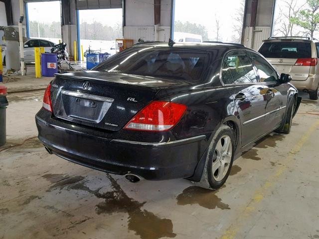 JH4KB16546C007132 - 2006 ACURA RL BLACK photo 4