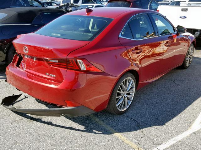 JTHBF1D2XE5002243 - 2014 LEXUS IS 250 RED photo 4