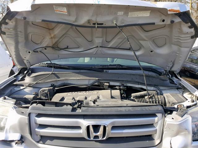 5FNYF18388B003957 - 2008 HONDA PILOT SE SILVER photo 7