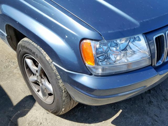 1J4GW58N32C254503 - 2002 JEEP GRAND CHER BLUE photo 9