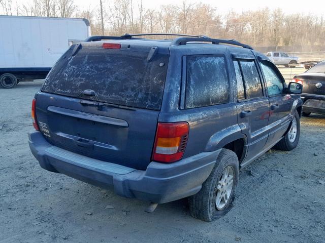 1J4GW48S32C240987 - 2002 JEEP GRAND CHER BLUE photo 4