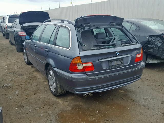 WBAAW33471ET41626 - 2001 BMW 325 IT BLUE photo 3