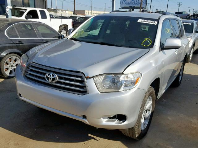 5TDZA3EH9AS004664 - 2010 TOYOTA HIGHLANDER SILVER photo 2