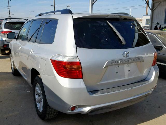 5TDZA3EH9AS004664 - 2010 TOYOTA HIGHLANDER SILVER photo 3