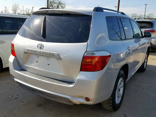 5TDZA3EH9AS004664 - 2010 TOYOTA HIGHLANDER SILVER photo 4