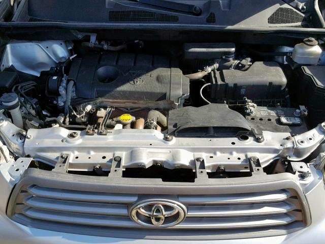 5TDZA3EH9AS004664 - 2010 TOYOTA HIGHLANDER SILVER photo 7