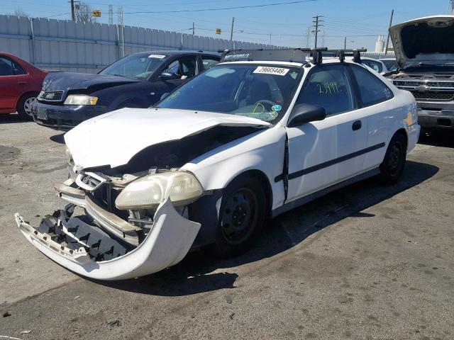 1HGEJ6225WL113388 - 1998 HONDA CIVIC DX WHITE photo 2