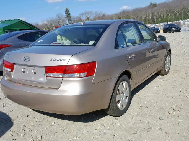 5NPET46C97H286711 - 2007 HYUNDAI SONATA GLS TAN photo 4