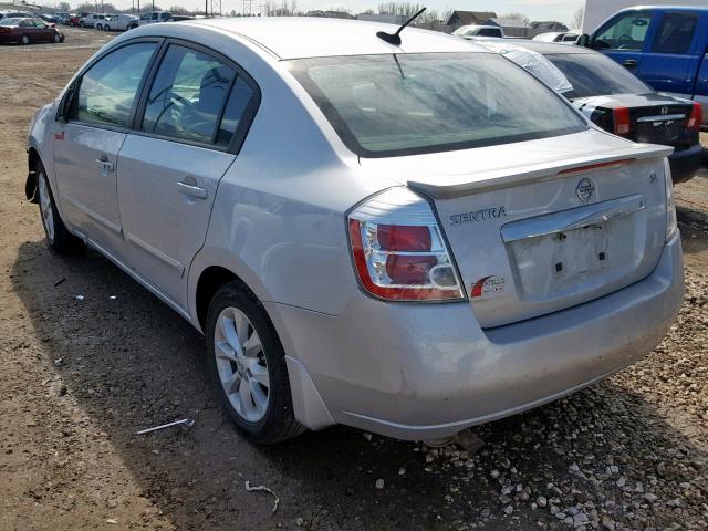 3N1AB6AP6CL707515 - 2012 NISSAN SENTRA 2.0 SILVER photo 3