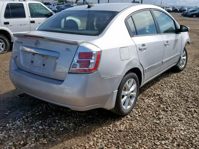 3N1AB6AP6CL707515 - 2012 NISSAN SENTRA 2.0 SILVER photo 4