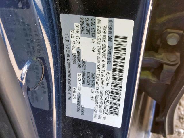 3MZBM1W75GM313931 - 2016 MAZDA 3 TOURING BLUE photo 10