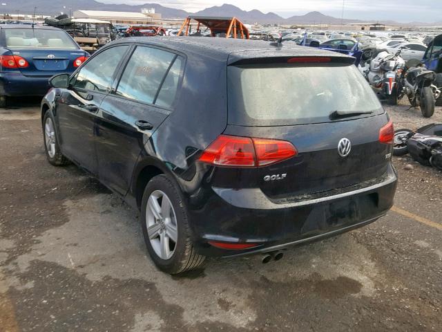 3VW217AU9HM028255 - 2017 VOLKSWAGEN GOLF S BLACK photo 3