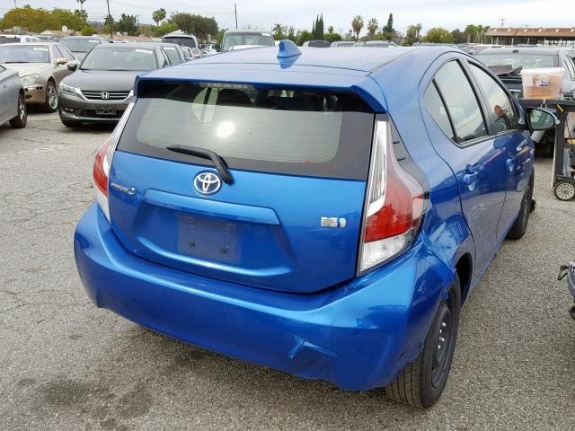 JTDKDTB38G1137682 - 2016 TOYOTA PRIUS C BLUE photo 4