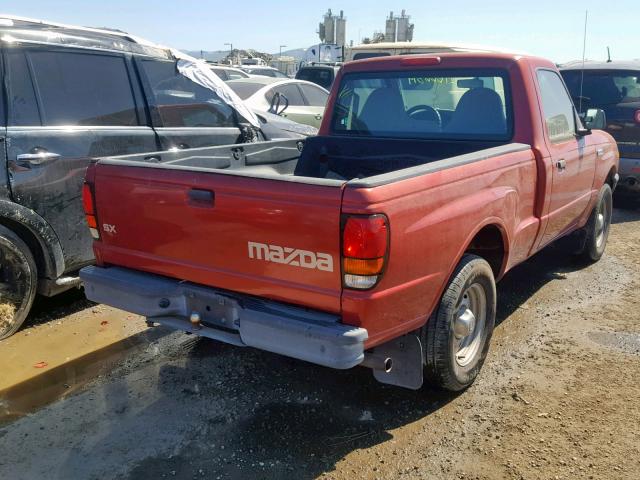 4F4YR12C2YTM35545 - 2000 MAZDA B2500 RED photo 4