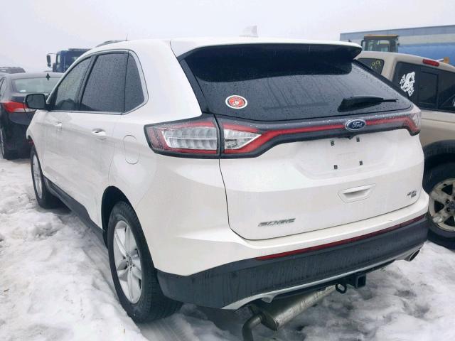 2FMPK4J80GBC21123 - 2016 FORD EDGE SEL WHITE photo 3