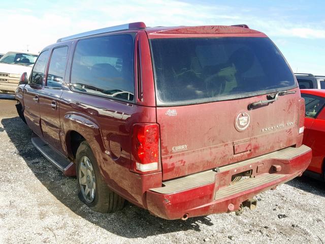 3GYFK66N64G130242 - 2004 CADILLAC ESCALADE E RED photo 3