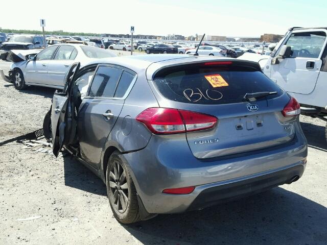 KNAFX5A86E5237798 - 2014 KIA FORTE EX CHARCOAL photo 3