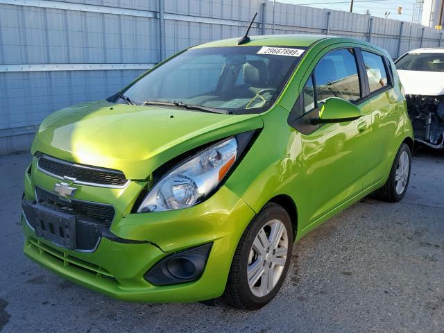 KL8CB6S9XEC522686 - 2014 CHEVROLET SPARK LS GREEN photo 2