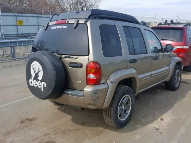 1J4GL38KX3W592807 - 2003 JEEP LIBERTY RE BEIGE photo 4