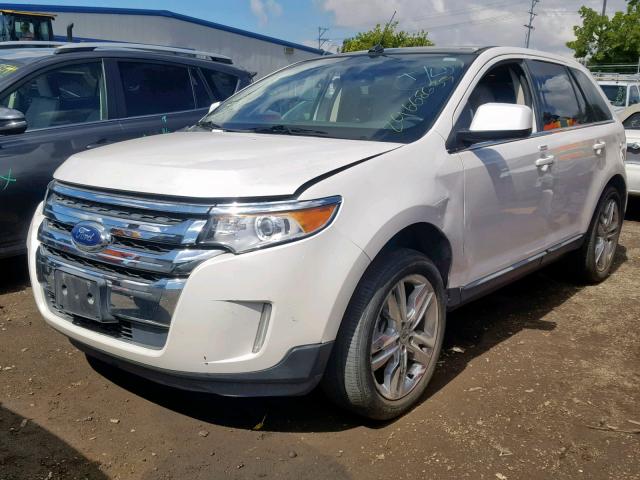 2FMDK4KCXBBA24684 - 2011 FORD EDGE LIMIT WHITE photo 2