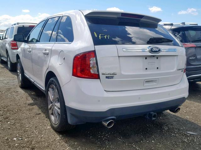 2FMDK4KCXBBA24684 - 2011 FORD EDGE LIMIT WHITE photo 3