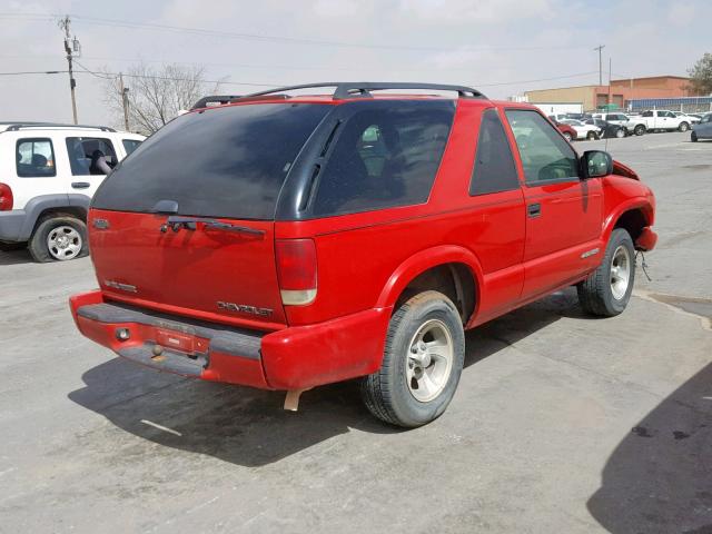 1GNCS18W92K161838 - 2002 CHEVROLET BLAZER RED photo 4