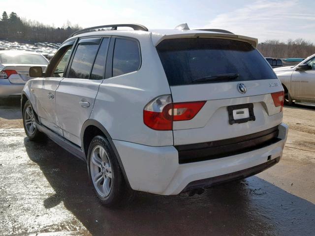 WBXPA93496WD33016 - 2006 BMW X3 3.0I WHITE photo 3