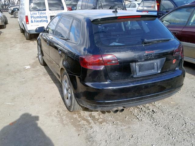 WAUHF78P38A109597 - 2008 AUDI A3 2.0 BLACK photo 3