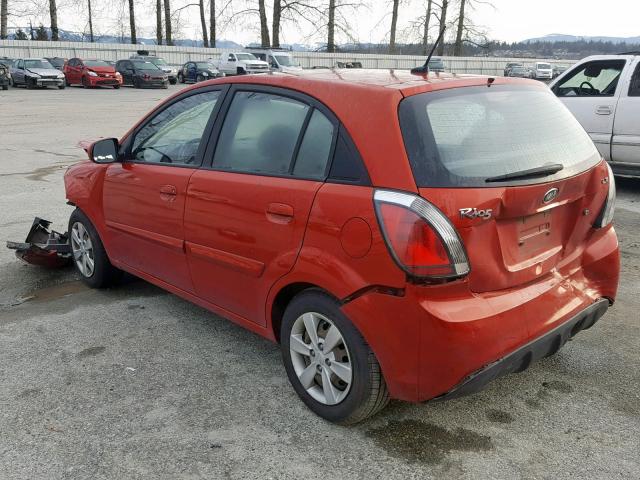 KNADH5A36A6669952 - 2010 KIA RIO LX RED photo 3